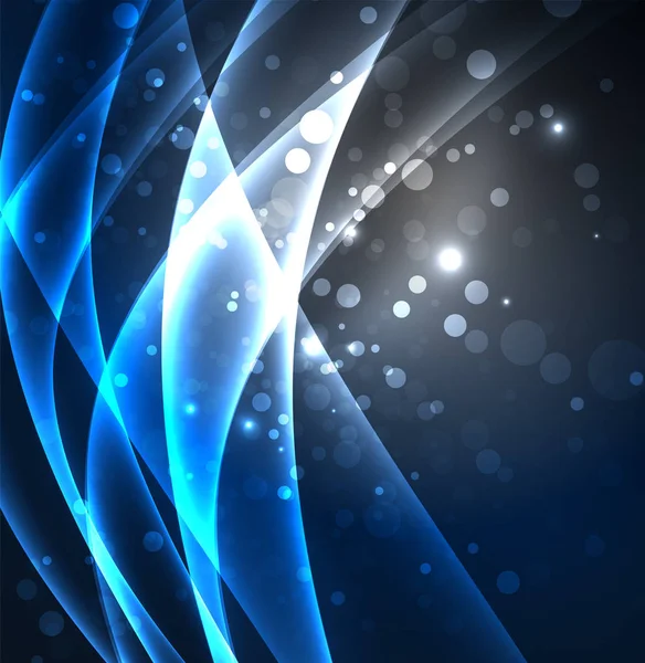 Enerji hatları, karanlıkta parlayan dalgalar vektör arka plan