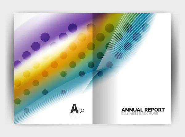 Plantilla de impresión de negocios de onda borrosa, fondo abstracto — Vector de stock