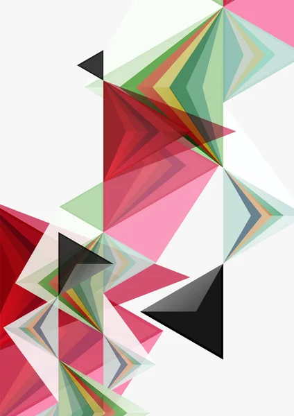 三角低多边形矢量 a4 尺寸几何抽象模板 — 图库矢量图片