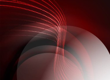 Parçacıklar koyu renk arka plan üzerinde oluşturulan parlayan dalga