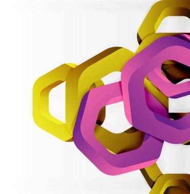 Üst üste gelen altıgenler arka planı Tasarla