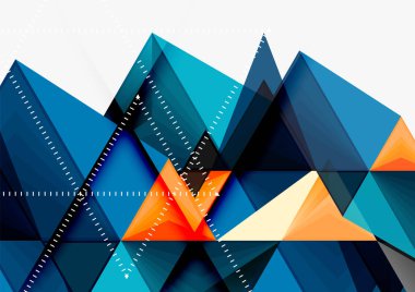 Üçgen düşük Poli vektör a4 boyutu geometrik soyut şablonu