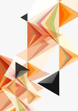 Üçgen düşük Poli vektör a4 boyutu geometrik soyut şablonu