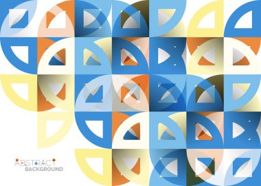 Kağıt daire kesim, mozaik mix geometrik desen tasarım