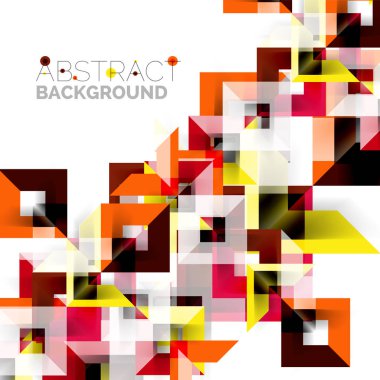 Beyaz Modern kare geometrik desen tasarım