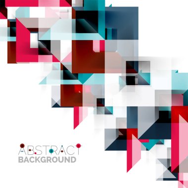 Beyaz Modern kare geometrik desen tasarım