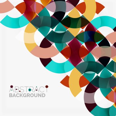 Modern geometrik desen tasarım gri arka plan üzerinde renkli halkalar