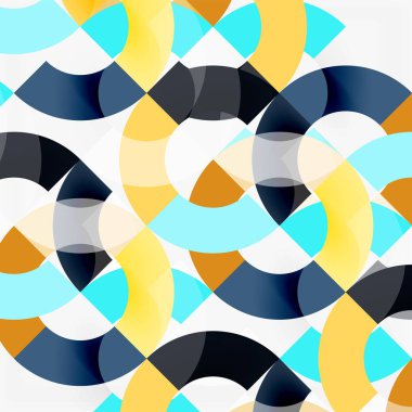 Modern geometrik desen tasarım gri arka plan üzerinde renkli halkalar