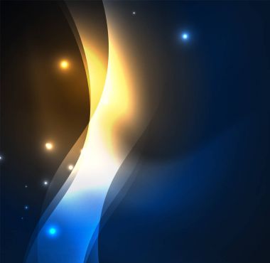 Neon ışıklı dalgalar