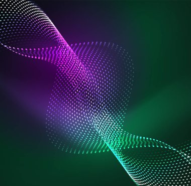 Vektör dalga parçacıklar arka plan