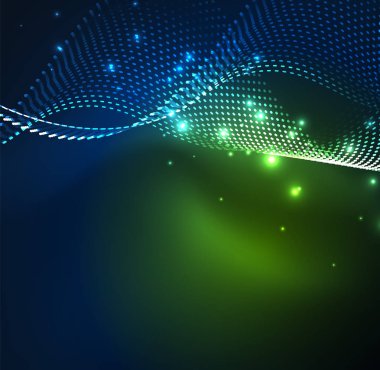 Vektör dalga parçacıklar arka plan