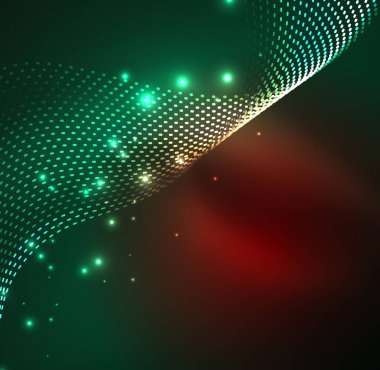 Vektör dalga parçacıklar arka plan