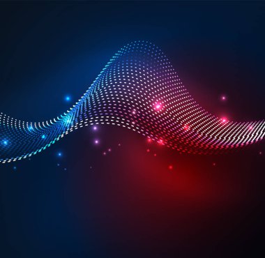 Vektör dalga parçacıklar arka plan