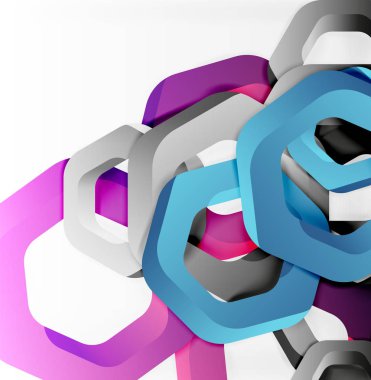 Üst üste gelen altıgenler arka planı Tasarla