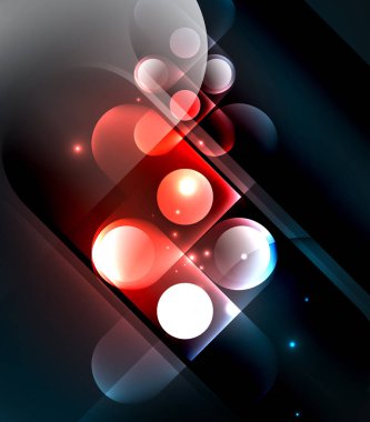 Vektör geometrik parlayan arka plan şekilleri