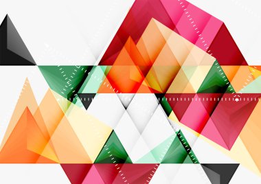 Üçgen düşük Poli vektör a4 boyutu geometrik soyut şablonu