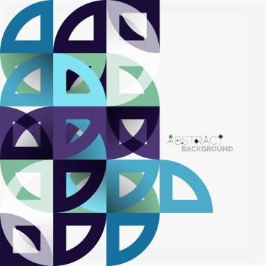 Kağıt daire kesim, mozaik mix geometrik desen tasarım