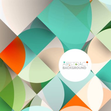 Kağıt daire kesim, mozaik mix geometrik desen tasarım