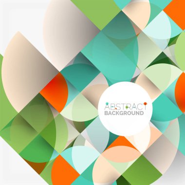 Kağıt daire kesim, mozaik mix geometrik desen tasarım