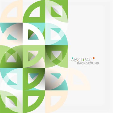 Kağıt daire kesim, mozaik mix geometrik desen tasarım