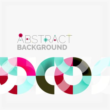 Modern geometrik desen tasarım gri arka plan üzerinde renkli halkalar