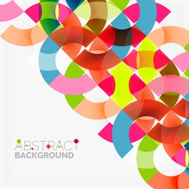 Modern geometrik desen tasarım gri arka plan üzerinde renkli halkalar