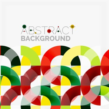 Modern geometrik desen tasarım gri arka plan üzerinde renkli halkalar