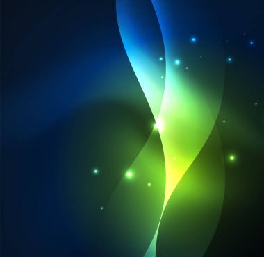 Neon ışıklı dalgalar