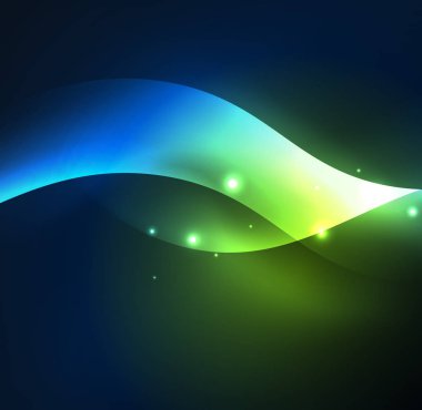 Neon ışıklı dalgalar