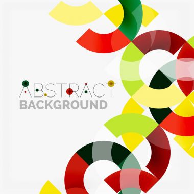 Modern geometrik desen tasarım gri arka plan üzerinde renkli halkalar