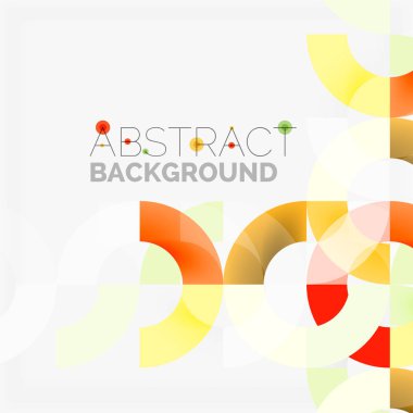 Modern geometrik desen tasarım gri arka plan üzerinde renkli halkalar