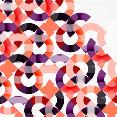 Modern geometrik desen tasarım gri arka plan üzerinde renkli halkalar