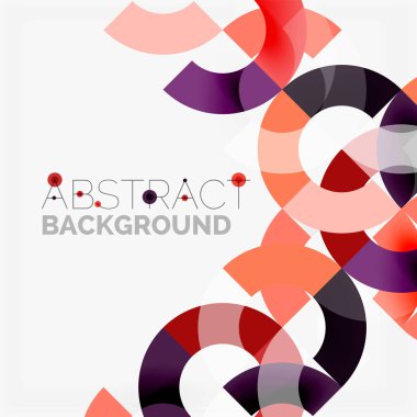 Modern geometrik desen tasarım gri arka plan üzerinde renkli halkalar