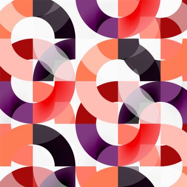 Modern geometrik desen tasarım gri arka plan üzerinde renkli halkalar