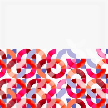 Modern geometrik desen tasarım gri arka plan üzerinde renkli halkalar