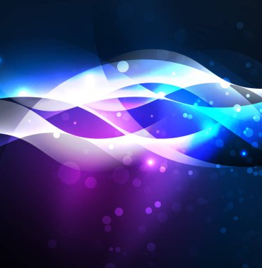 Neon ışıklı dalgalar