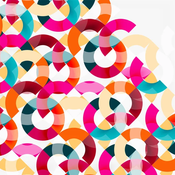 Modern geometrik desen tasarım gri arka plan üzerinde renkli halkalar