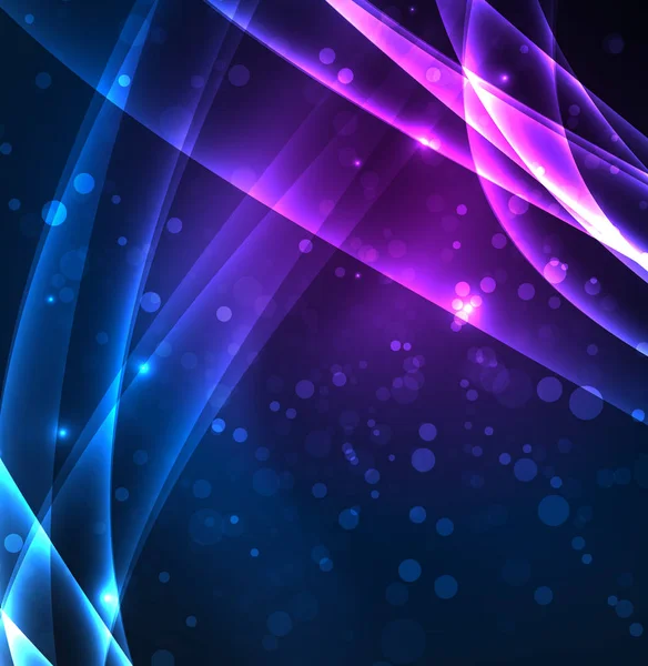 Enerji hatları, karanlıkta parlayan dalgalar vektör arka plan