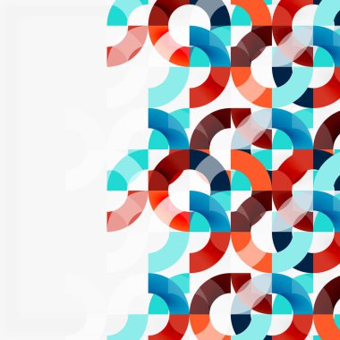 Modern geometrik desen tasarım gri arka plan üzerinde renkli halkalar