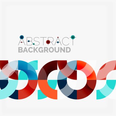 Modern geometrik desen tasarım gri arka plan üzerinde renkli halkalar