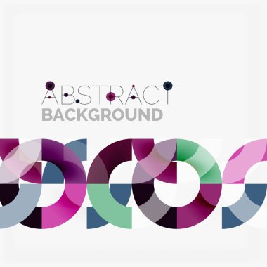 Modern geometrik desen tasarım gri arka plan üzerinde renkli halkalar