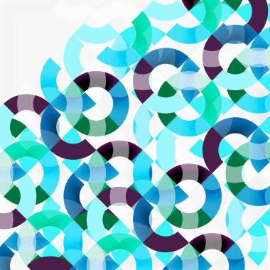 Modern geometrik desen tasarım gri arka plan üzerinde renkli halkalar