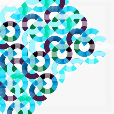 Modern geometrik desen tasarım gri arka plan üzerinde renkli halkalar