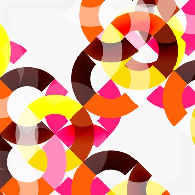 Modern geometrik desen tasarım gri arka plan üzerinde renkli halkalar