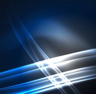 Enerji hatları, karanlıkta parlayan dalgalar vektör arka plan