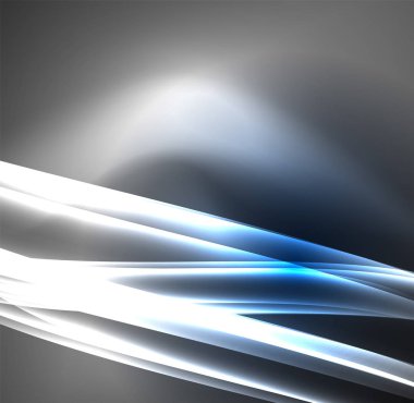 Enerji hatları, karanlıkta parlayan dalgalar vektör arka plan