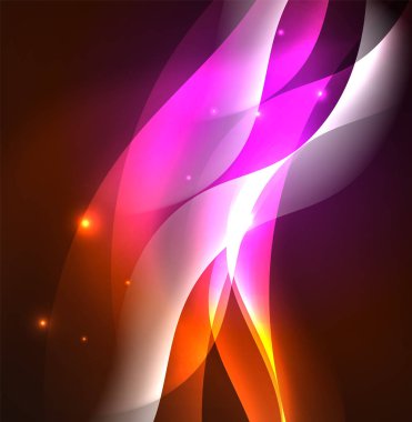 Neon ışıklı dalgalar