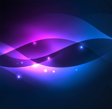 Neon ışıklı dalgalar