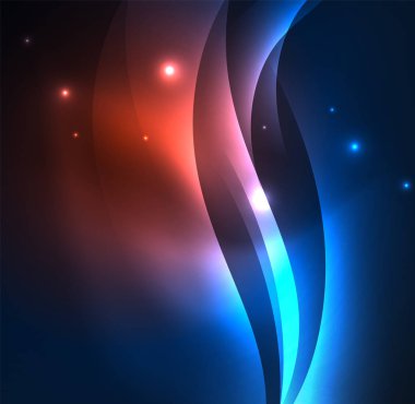 Neon ışıklı dalgalar