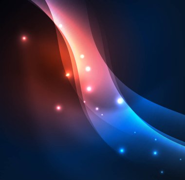 Neon ışıklı dalgalar